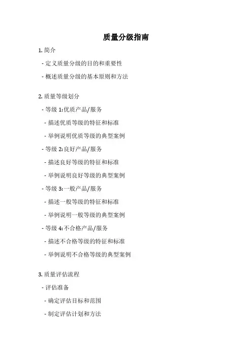 质量分级指南