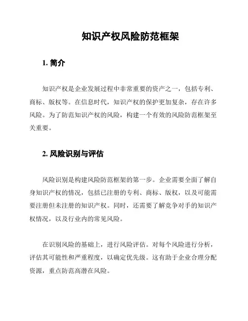 知识产权风险防范框架