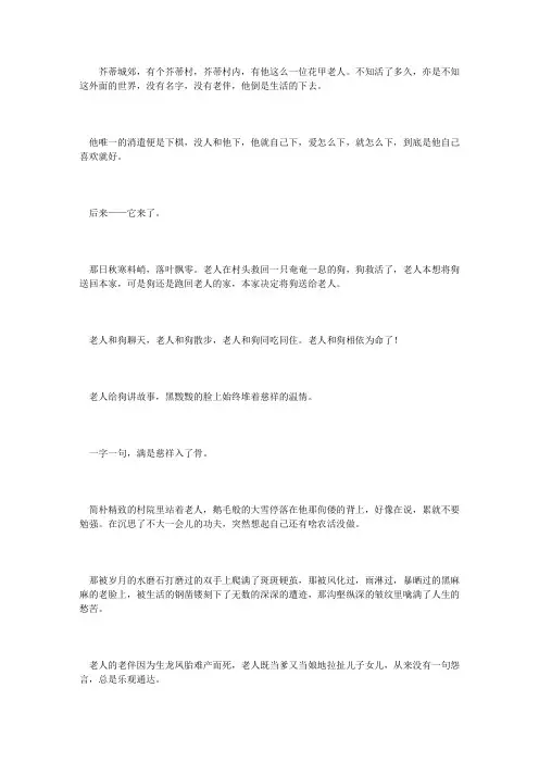 《老人与狗》