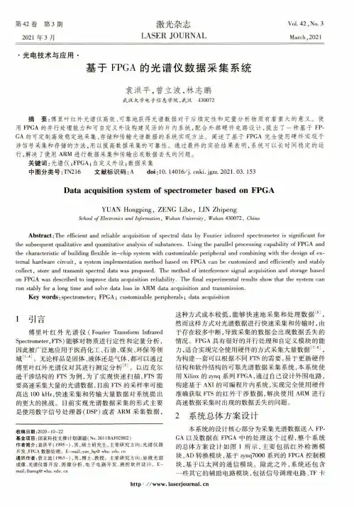 基于FPGA的光谱仪数据采集系统