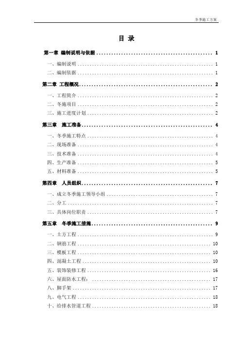 冬季施工专项方案(专家审核版)