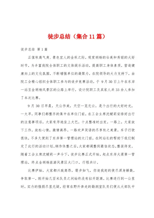 徒步总结(集合11篇)