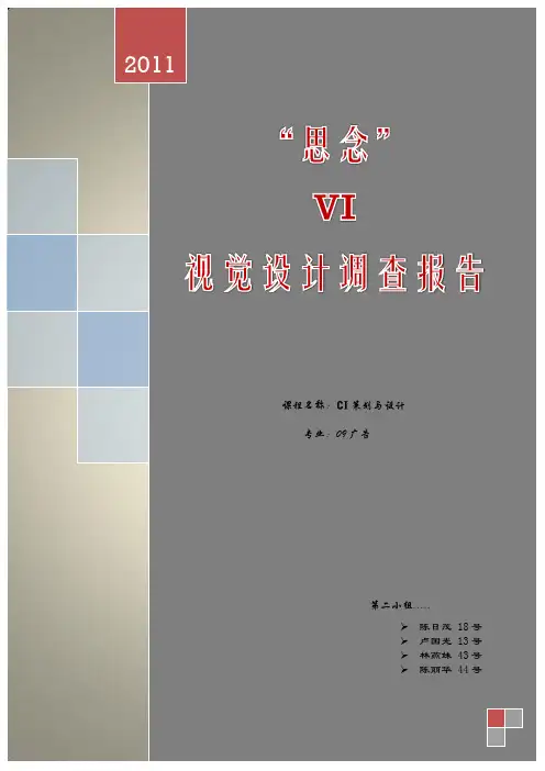 “思念“VI视觉设计调查报告