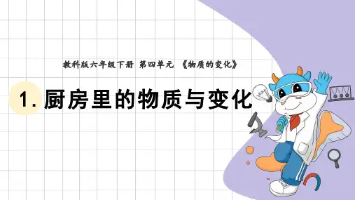 厨房里的物质与变化小学科学六年级下册PPT课件