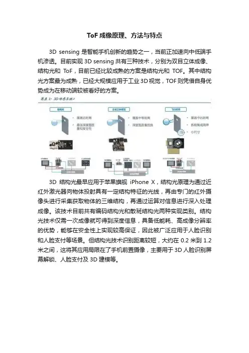 ToF成像原理、方法与特点