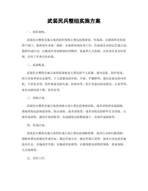 武装民兵整组实施方案