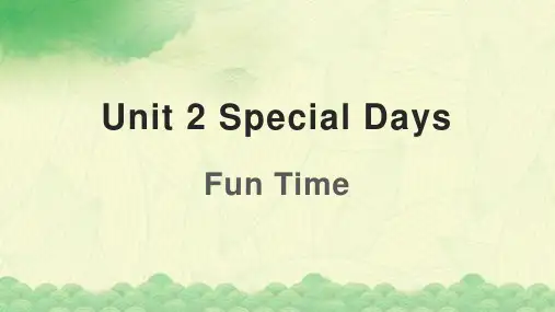 Unit2SpecialDaysFunTime(课件)人教新起点版英语五年级下册