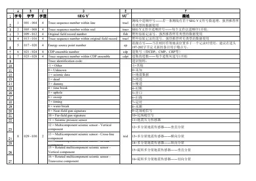 segy数据道头格式