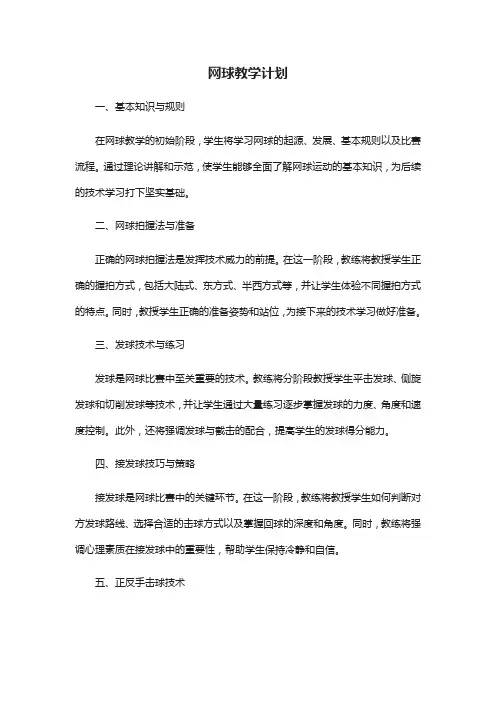 网球教学计划