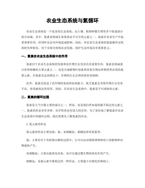 农业生态系统与氮循环