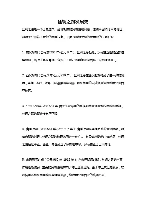 丝绸之路发展史