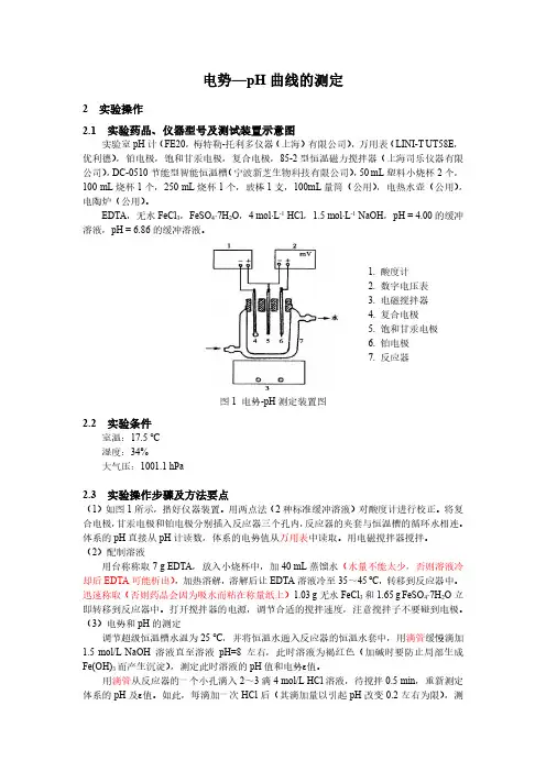 电势pH图-物化实验报告