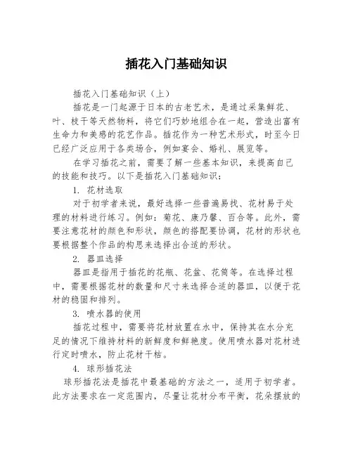 插花入门基础知识