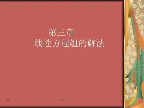 计算方法第三章线性方程组的直接解法