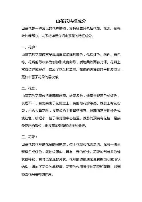 山茶花特征成分