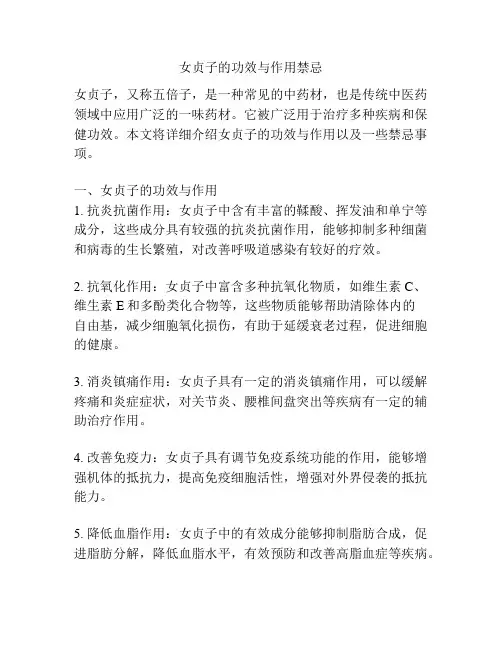 女贞子的功效与作用禁忌