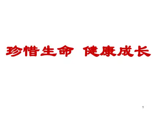 珍爱生命健康成长主题班会PPT课件