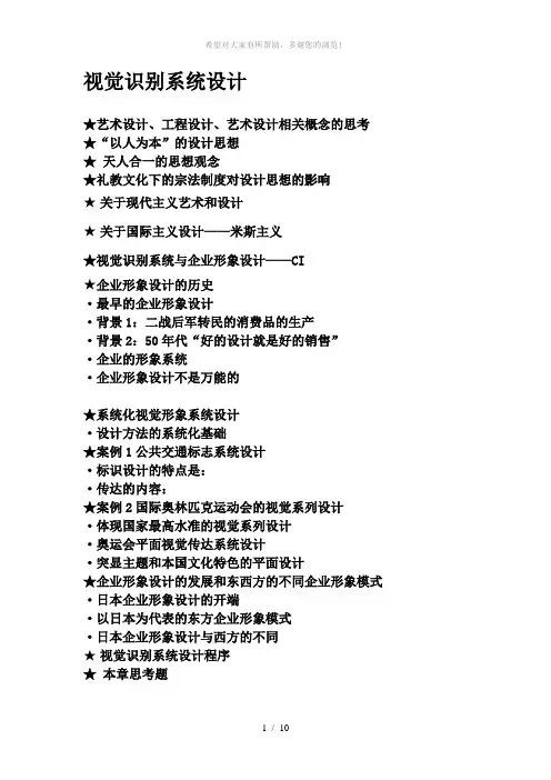 视觉识别系统设计