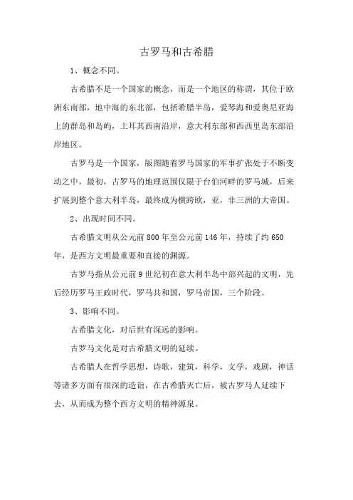 古罗马和古希腊