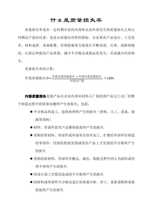 质量损失率