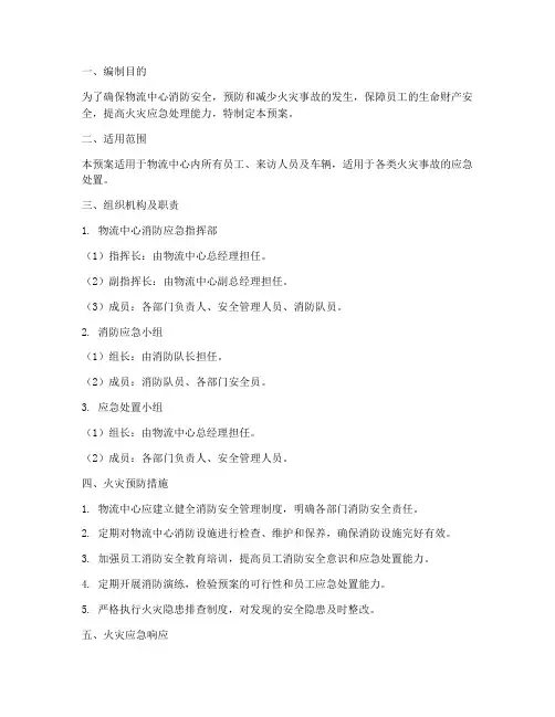 物流中心的消防应急预案