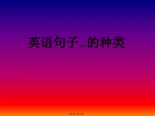英语句子的种类及练习课件