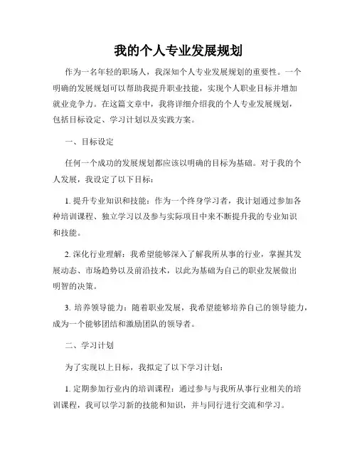 我的个人专业发展规划