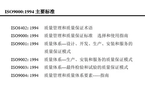 ISO 主要标准