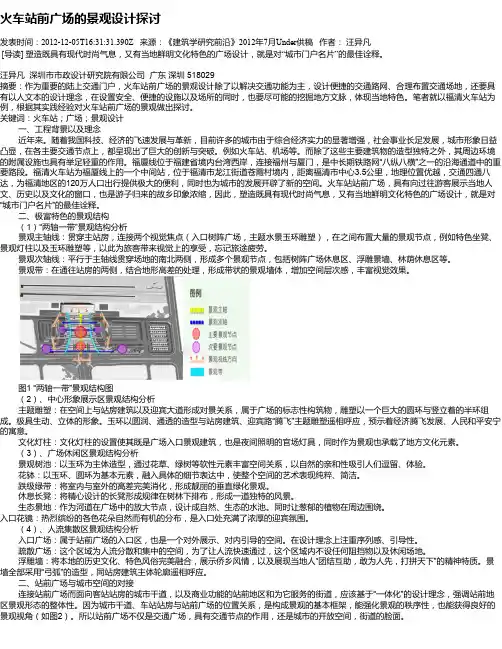 火车站前广场的景观设计探讨