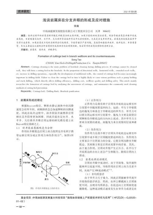 浅谈岩屑床在分支井眼的形成及应对措施
