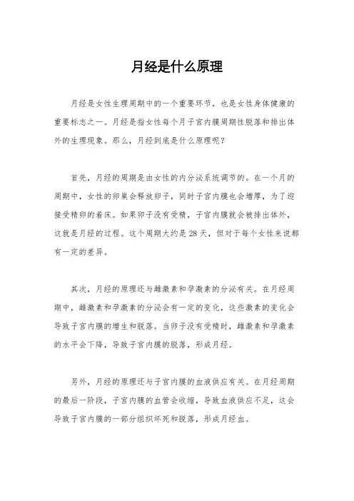 月经是什么原理