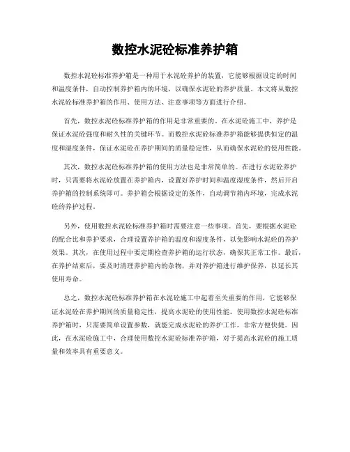 数控水泥砼标准养护箱