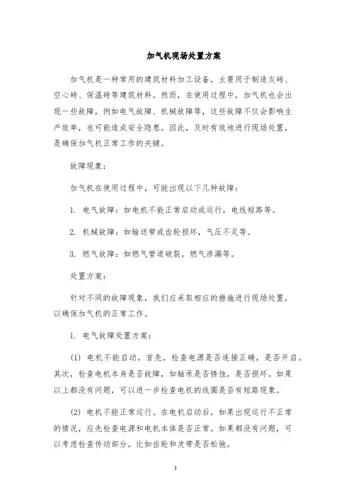 加气机现场处置方案