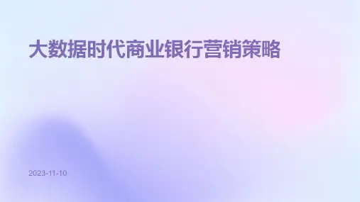 大数据时代商业银行营销策略