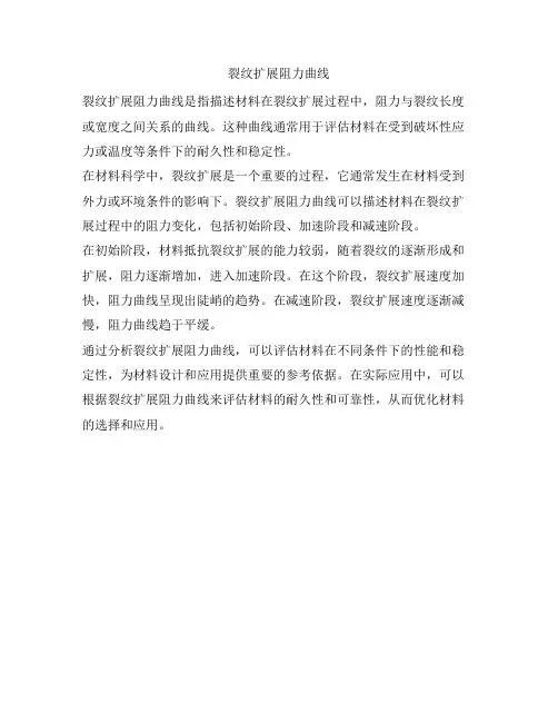 裂纹扩展阻力曲线