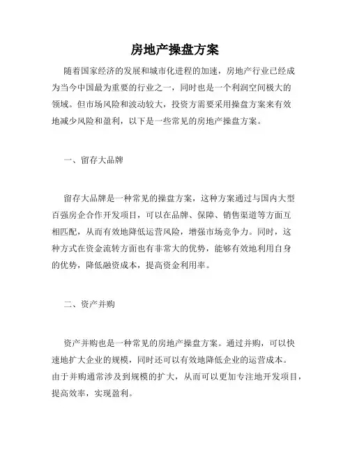 房地产操盘方案
