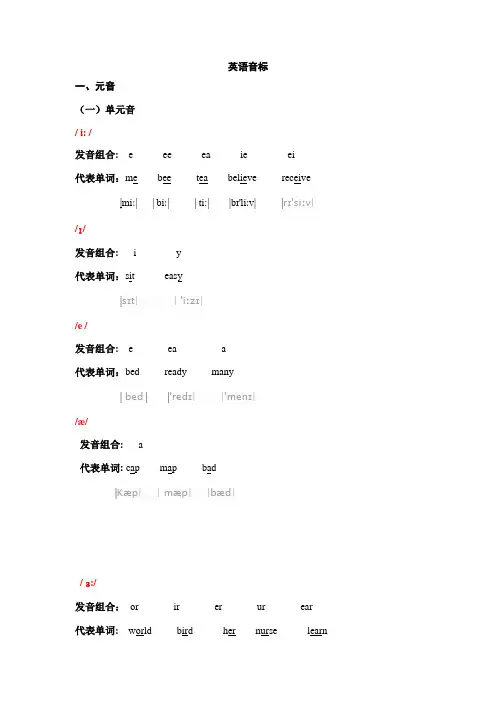 英语音标(含拼读)