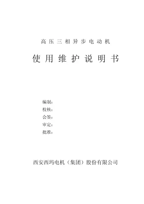 高压电机使用维护说明书