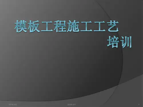 模板工程施工工艺