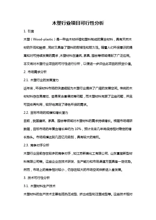 木塑行业项目可行性分析
