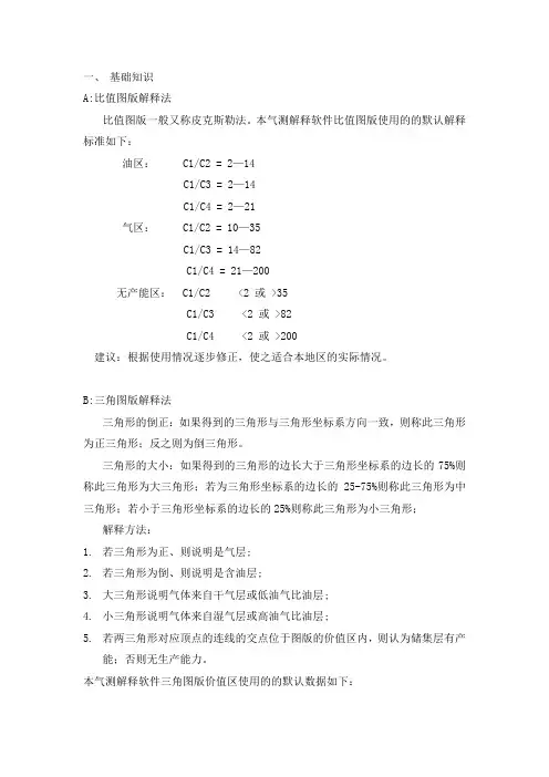 气测解释方法