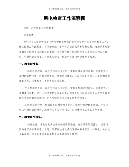 用电检查工作流程图