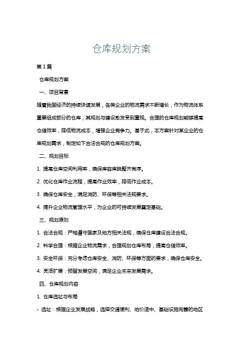仓库规划方案