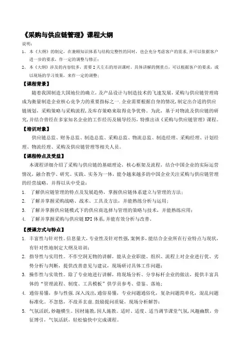 采购与供应链管理-吴诚老师-kttuan