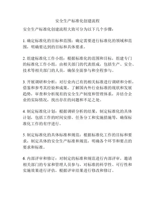 安全生产标准化创建流程