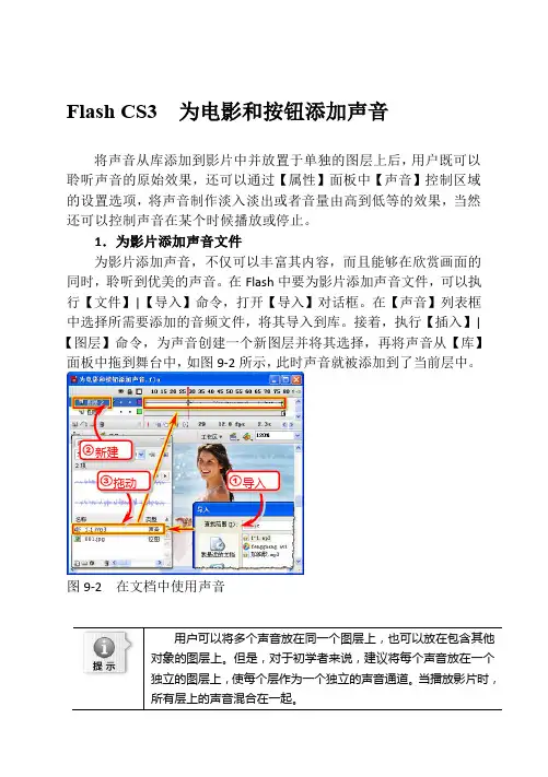 Flash CS3  为电影和按钮添加声音