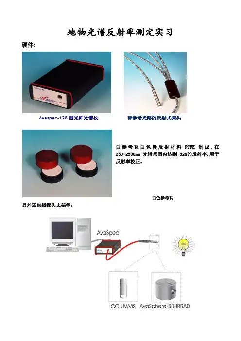 地物光谱反射率测定实习