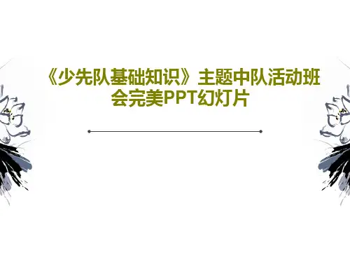 《少先队基础知识》主题中队活动班会完美PPT幻灯片28页PPT