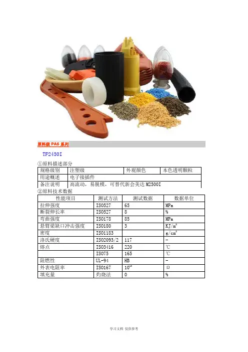 尼龙产品物性