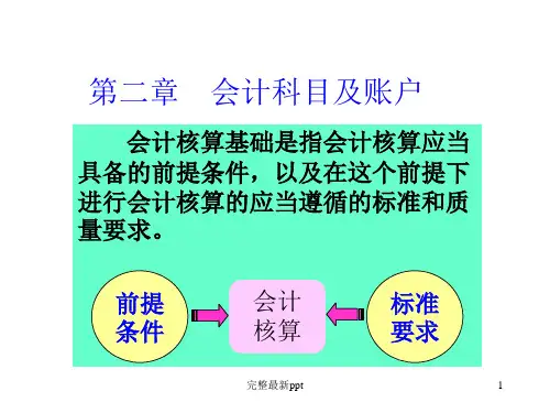 会计学-会计科目与账户-会计恒等式-例题ppt课件